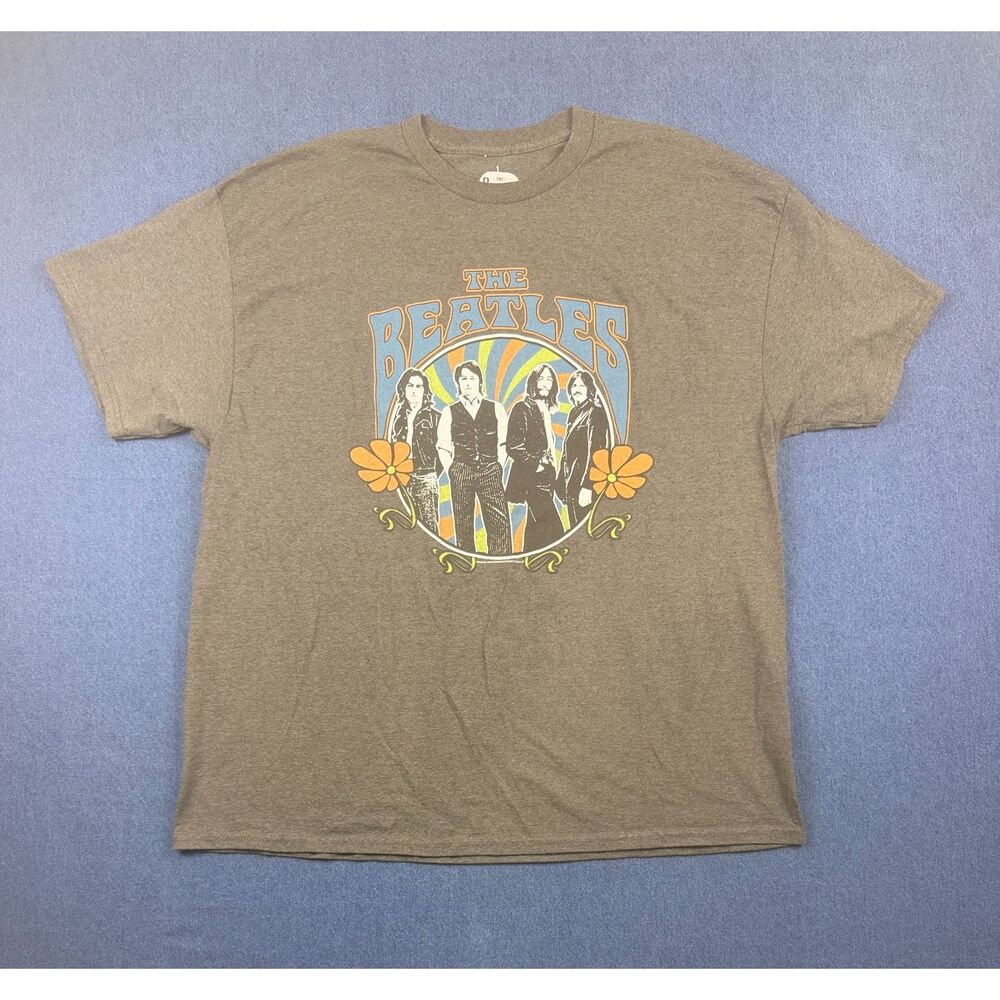 The Beatles Men’s XL Brown Hybrid Apparel Retro 60s Graphic Band T-Shirt
